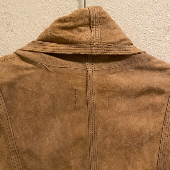 Torn by Ronny Kobo Brown Sienna Suede Leather Open Vest Size M NEW - Picture 8 of 11